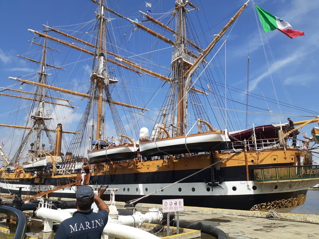 Buque escuela Amerigo Vespucci llega a la República Dominicana